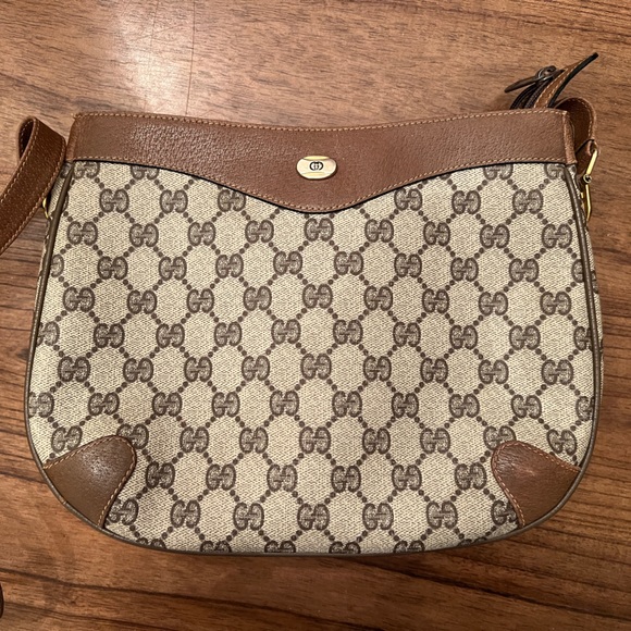 Gucci monogram logo shoulder handbag top zip vintage - Picture 12 of 15